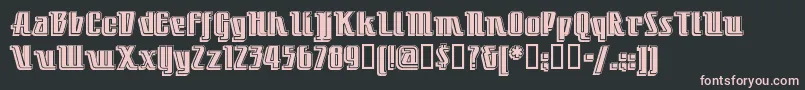 Littdc Font – Pink Fonts on Black Background