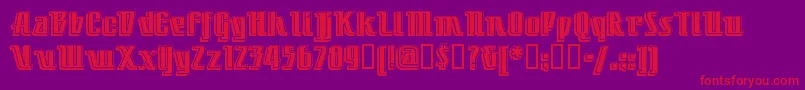 Littdc Font – Red Fonts on Purple Background