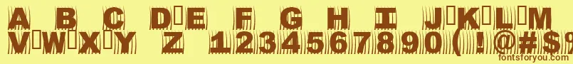 Oszics-fontti – ruskeat fontit keltaisella taustalla