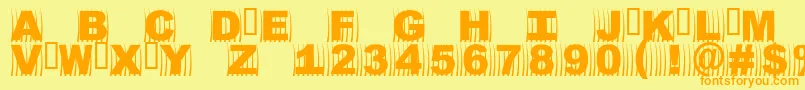 Oszics Font – Orange Fonts on Yellow Background