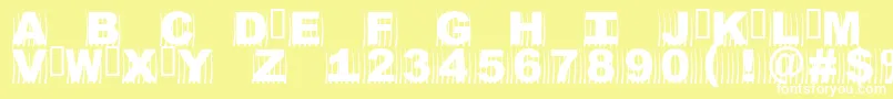 Oszics Font – White Fonts on Yellow Background