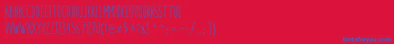 Cartoon2Movies Font – Blue Fonts on Red Background