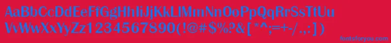 BritannicMediumBold Font – Blue Fonts on Red Background
