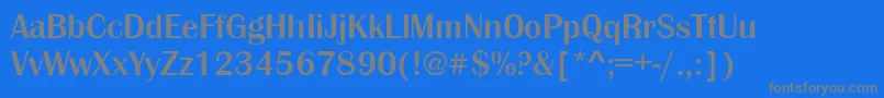 BritannicMediumBold Font – Gray Fonts on Blue Background