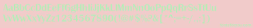BritannicMediumBold Font – Green Fonts on Pink Background