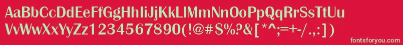 BritannicMediumBold Font – Green Fonts on Red Background