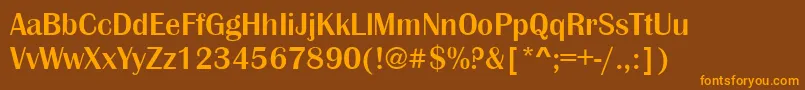 BritannicMediumBold Font – Orange Fonts on Brown Background