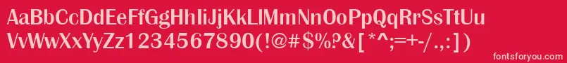BritannicMediumBold Font – Pink Fonts on Red Background