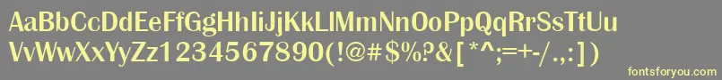 BritannicMediumBold Font – Yellow Fonts on Gray Background