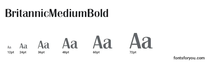 BritannicMediumBold Font Sizes