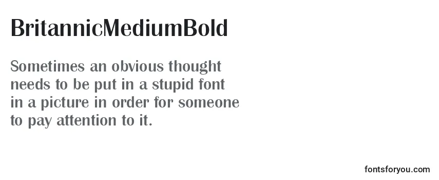 Review of the BritannicMediumBold Font