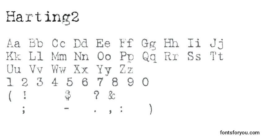 Harting2-fontti – aakkoset, numerot, erikoismerkit