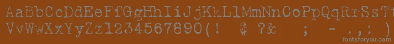 フォントHarting2 – 茶色の背景に灰色の文字