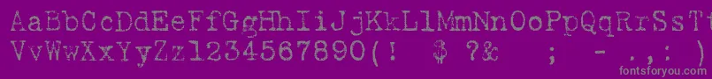 フォントHarting2 – 紫の背景に灰色の文字