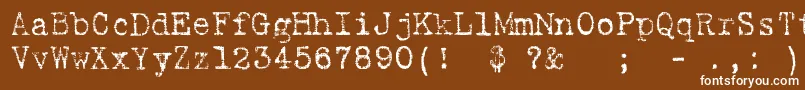 フォントHarting2 – 茶色の背景に白い文字