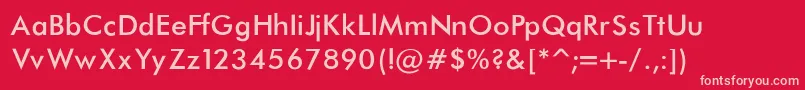 FuturaNormalRegular Font – Pink Fonts on Red Background