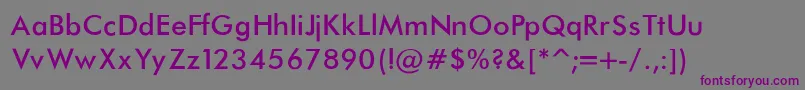 FuturaNormalRegular Font – Purple Fonts on Gray Background