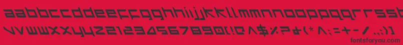 HarrierLeftalic-Schriftart – Schwarze Schriften auf rotem Hintergrund