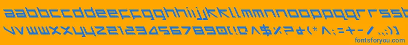 HarrierLeftalic Font – Blue Fonts on Orange Background