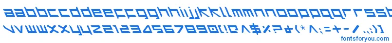 Czcionka HarrierLeftalic – niebieskie czcionki