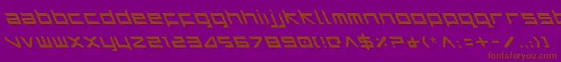 Шрифт HarrierLeftalic – коричневые шрифты на фиолетовом фоне
