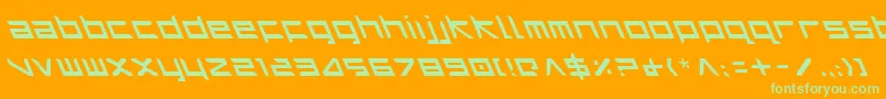 HarrierLeftalic Font – Green Fonts on Orange Background