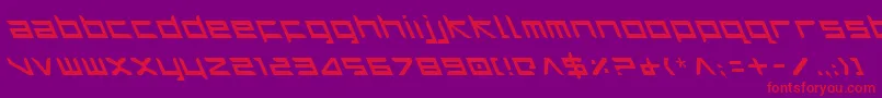 HarrierLeftalic-fontti – punaiset fontit violetilla taustalla