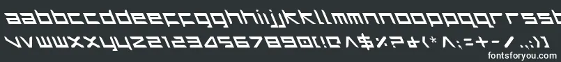 フォントHarrierLeftalic – 白い文字