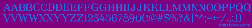 Alger14 Font – Blue Fonts on Purple Background