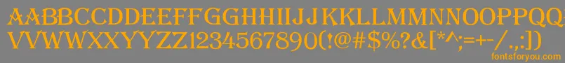 Alger14 Font – Orange Fonts on Gray Background