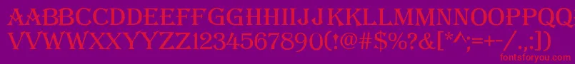 Alger14 Font – Red Fonts on Purple Background