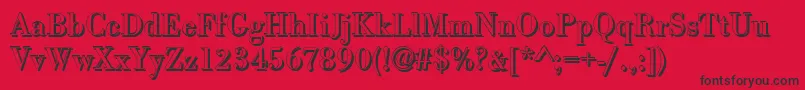 BodonishRegular-Schriftart – Schwarze Schriften auf rotem Hintergrund