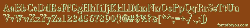 BodonishRegular Font – Green Fonts on Brown Background