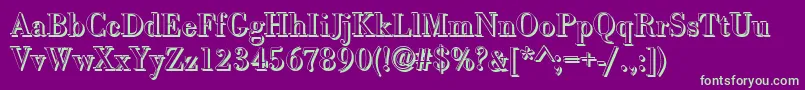 BodonishRegular Font – Green Fonts on Purple Background