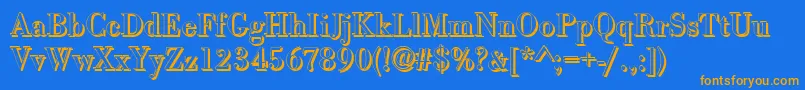BodonishRegular Font – Orange Fonts on Blue Background