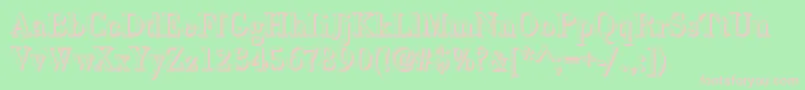 BodonishRegular Font – Pink Fonts on Green Background