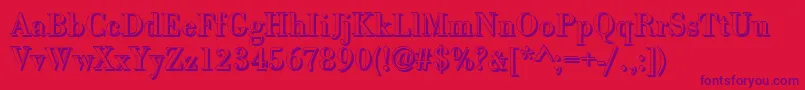 BodonishRegular-Schriftart – Violette Schriften auf rotem Hintergrund