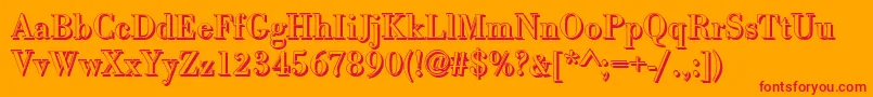 BodonishRegular Font – Red Fonts on Orange Background