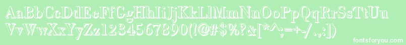 BodonishRegular Font – White Fonts on Green Background