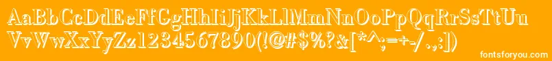 BodonishRegular Font – White Fonts on Orange Background