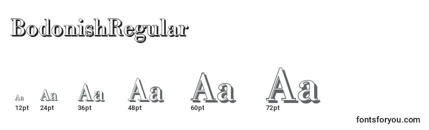 BodonishRegular Font Sizes