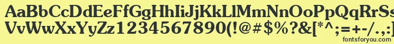 Suevermeer6Demish Font – Black Fonts on Yellow Background