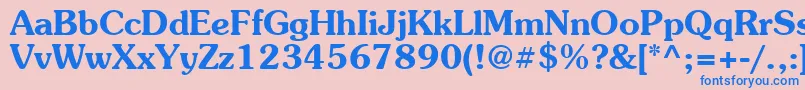 Suevermeer6Demish Font – Blue Fonts on Pink Background