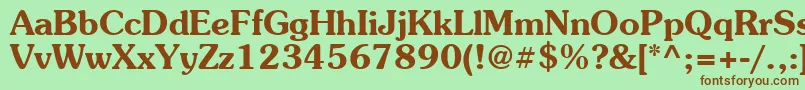 Suevermeer6Demish Font – Brown Fonts on Green Background