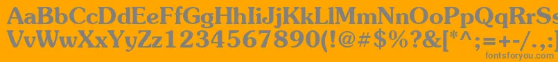 Suevermeer6Demish Font – Gray Fonts on Orange Background