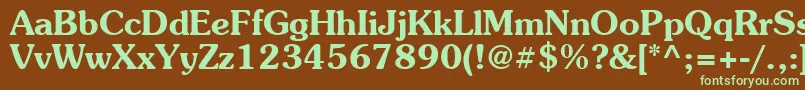 Suevermeer6Demish Font – Green Fonts on Brown Background