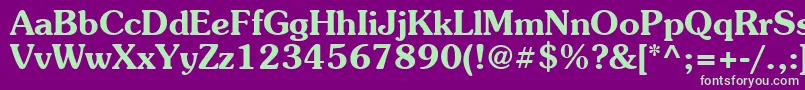 Suevermeer6Demish Font – Green Fonts on Purple Background