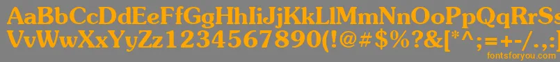 Weitere Informationen zur Suevermeer6Demish-Schriftart Suevermeer6Demish-Schriftart – Orangefarbene Schriften auf grauem Hintergrund