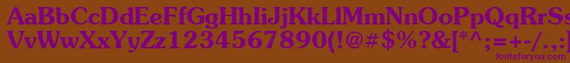 Suevermeer6Demish Font – Purple Fonts on Brown Background