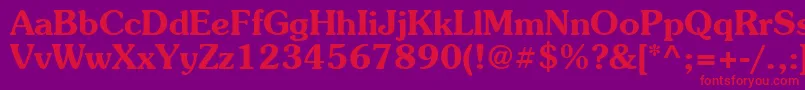 Suevermeer6Demish Font – Red Fonts on Purple Background